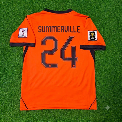 Netherlands 2026 World Cup Crysencio Summerville #24 New Season Football Jersey front view