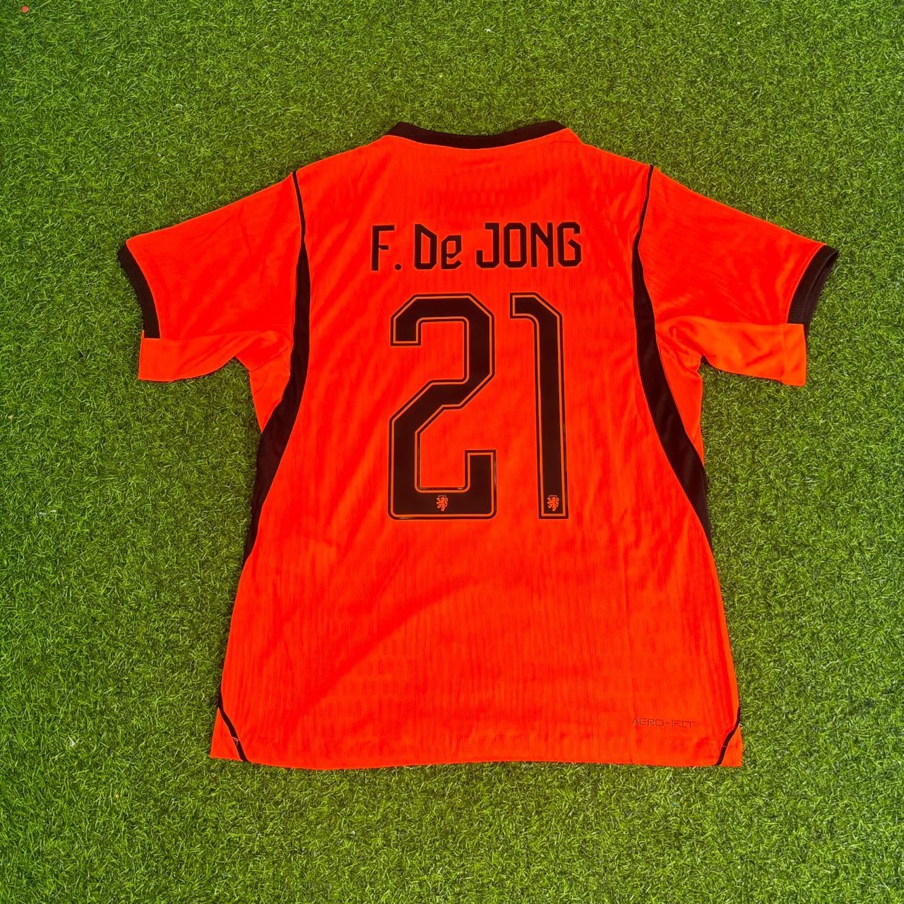 Netherlands 2026 World Cup Frenkie de Jong Home Orange Football Jersey front view