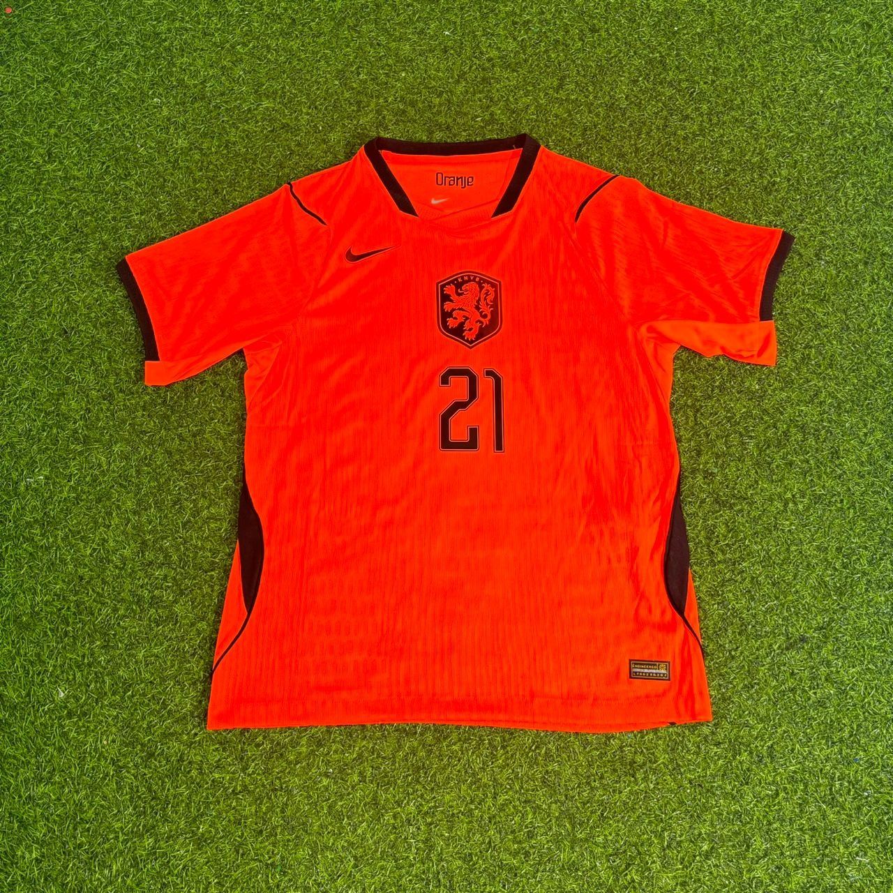 Netherlands 2026 World Cup Frenkie de Jong Home Orange Football Jersey back view