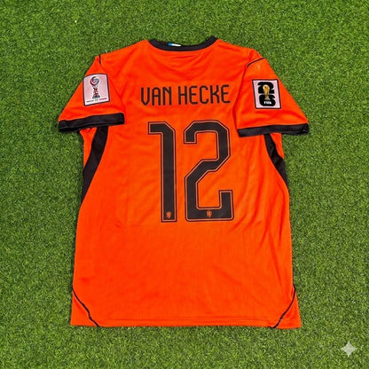 Netherlands 2026 World Cup Jan Paul van Hecke #12 New Season Football Jersey front view