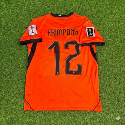 Netherlands 2026 World Cup Jeremie Frimpong #12 New Season Football Jersey front view