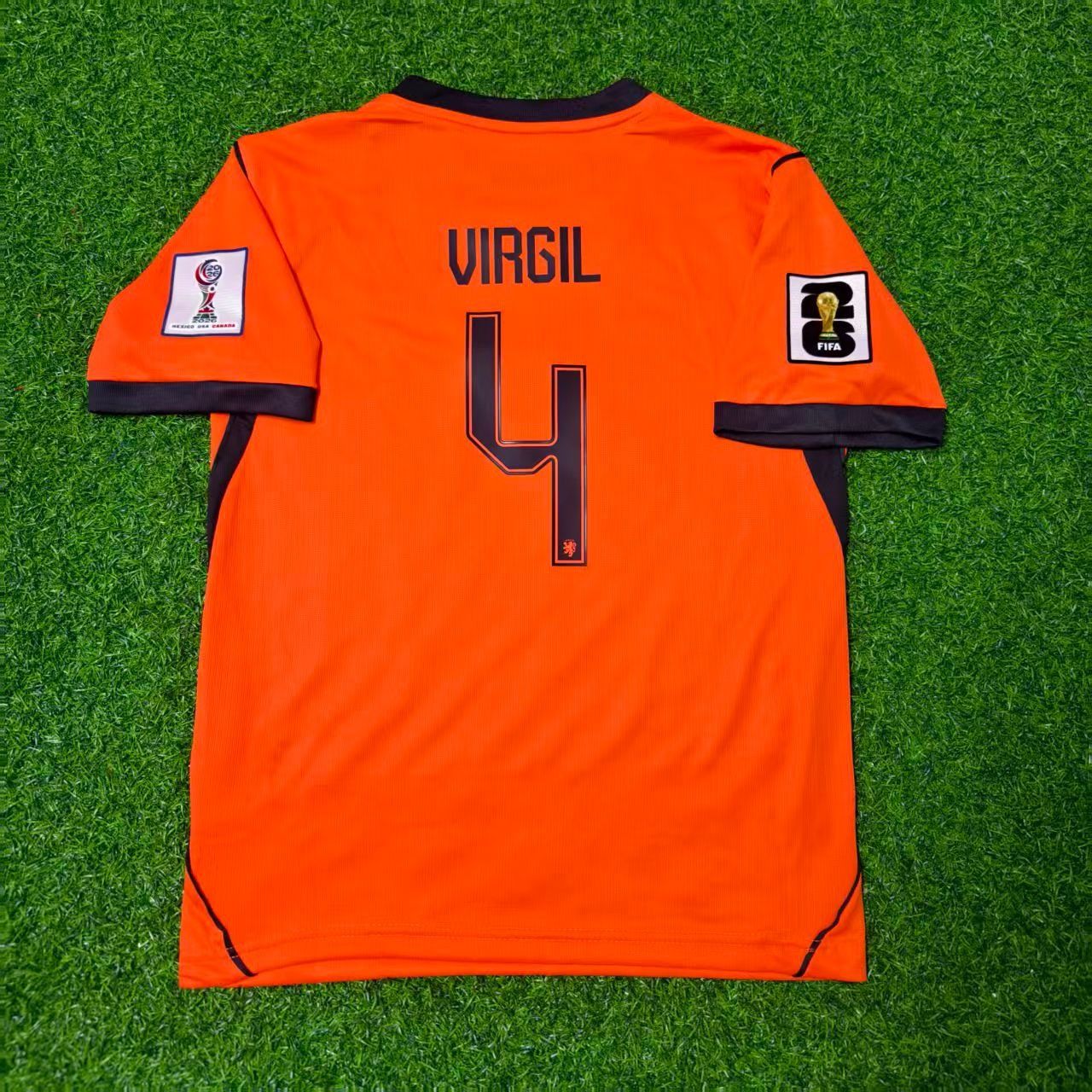 Netherlands 2026 World Cup Virgil van Dijk New Season Football Jersey front view