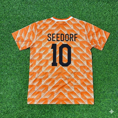 Netherlands Clarence Seedorf Retro Home Football Jersey front view