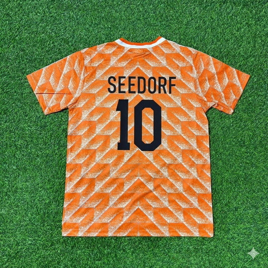 Netherlands Clarence Seedorf Retro Home Football Jersey front view