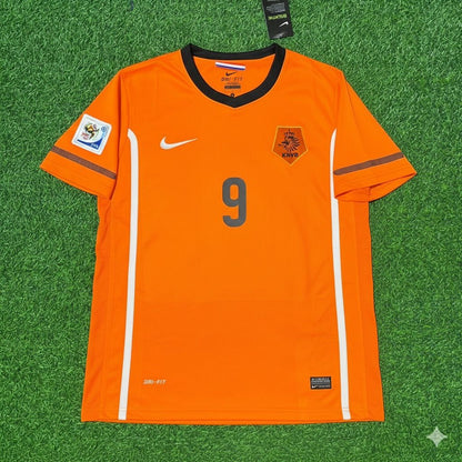 Netherlands Dirk Kuyt Retro Football Jersey back view