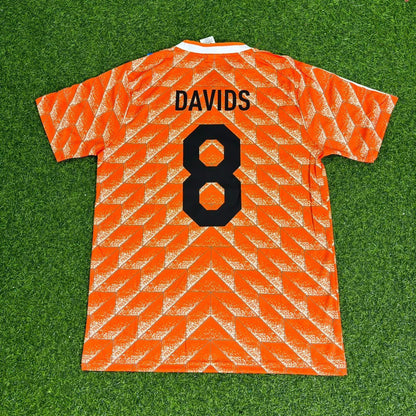 Netherlands Edgar Davids Retro Home Football Jersey front view