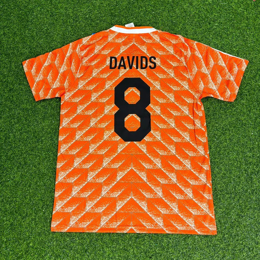 Netherlands Edgar Davids Retro Home Football Jersey front view