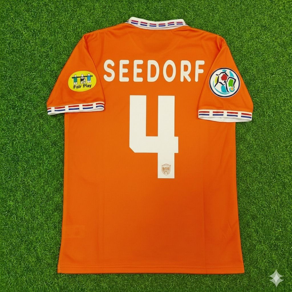 Netherlands EURO 1996 Clarence Seedorf Retro Home Football Jersey front view