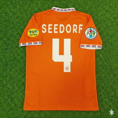 Netherlands EURO 1996 Clarence Seedorf Retro Home Football Jersey front view