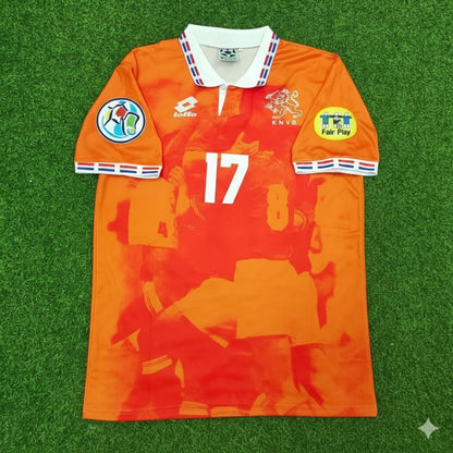 Netherlands EURO 1996 Johan Cruyff Retro Home Football Jersey back view