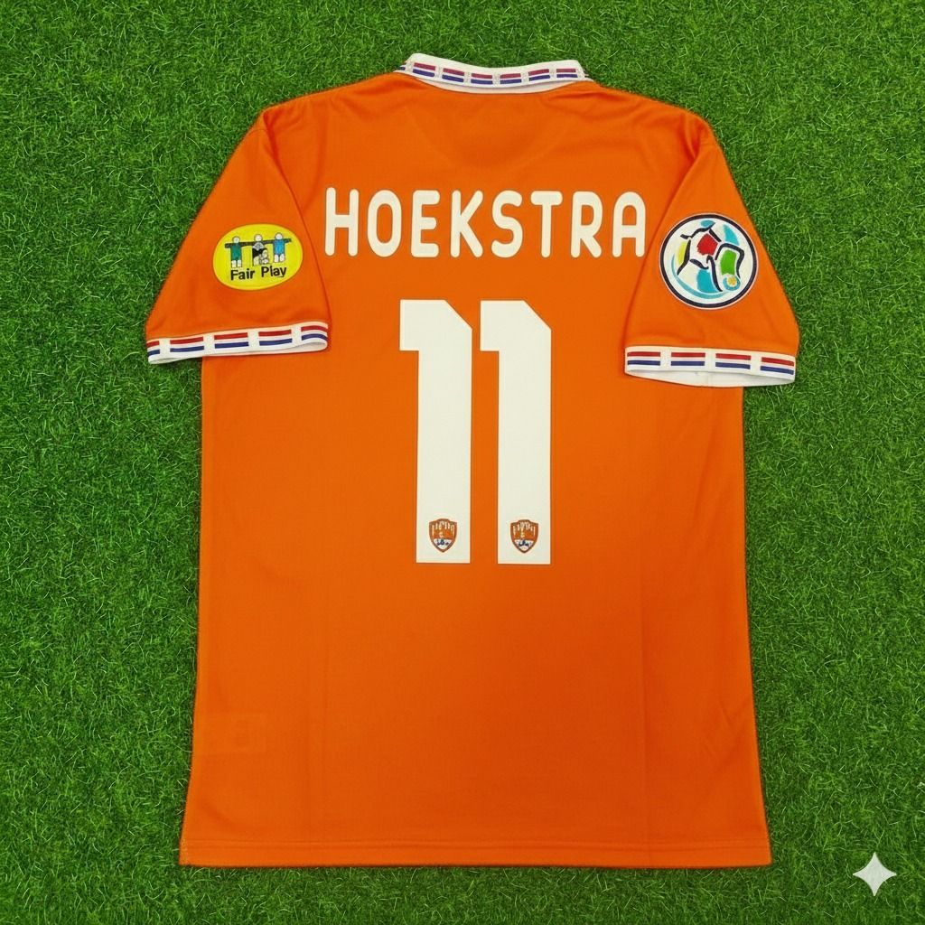Netherlands EURO 1996 Peter Hoekstra Retro Home Football Jersey front view
