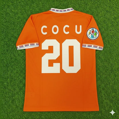 Netherlands EURO 1996 Phillip Cocu Retro Home Football Jersey front view