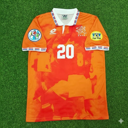 Netherlands EURO 1996 Phillip Cocu Retro Home Football Jersey back view