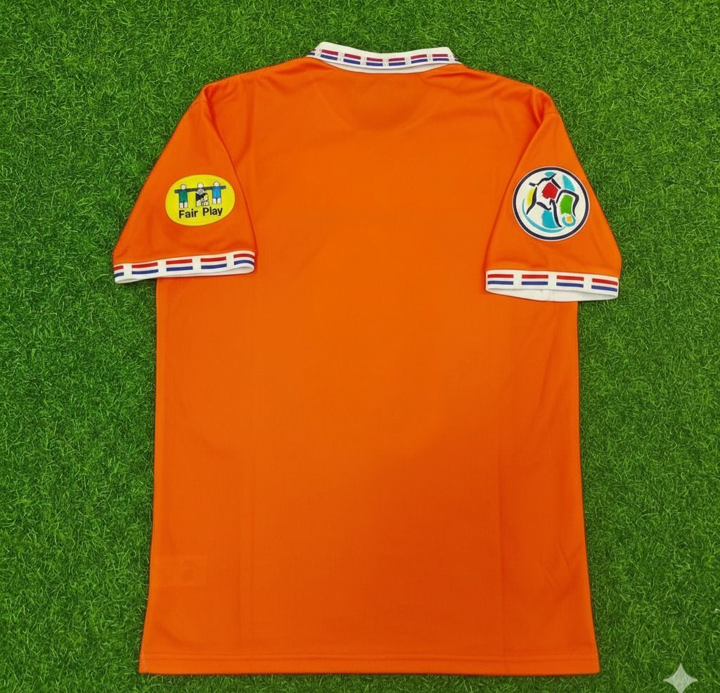 Netherlands EURO 1996 Retro Home Football Jersey back view