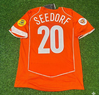 Netherlands EURO 2004 Clarence Seedorf Retro Home Football Jersey front view