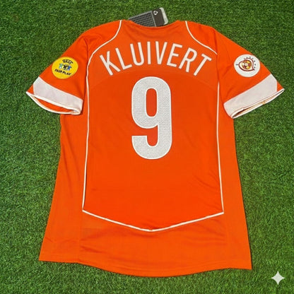 Netherlands EURO 2004 Patrick Kluivert Retro Home Football Jersey front view