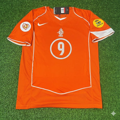 Netherlands EURO 2004 Patrick Kluivert Retro Home Football Jersey back view