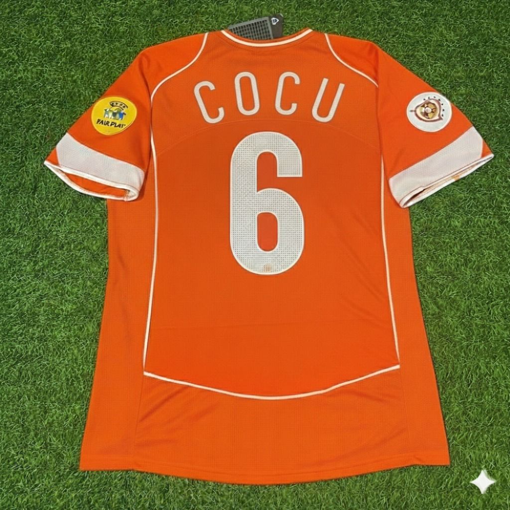 Netherlands EURO 2004 Phillip Cocu Retro Home Football Jersey front view