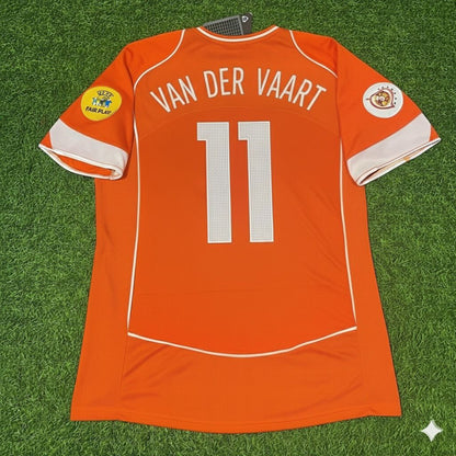 Netherlands EURO 2004 Rafael Van der Vaart Retro Home Football Jersey front view