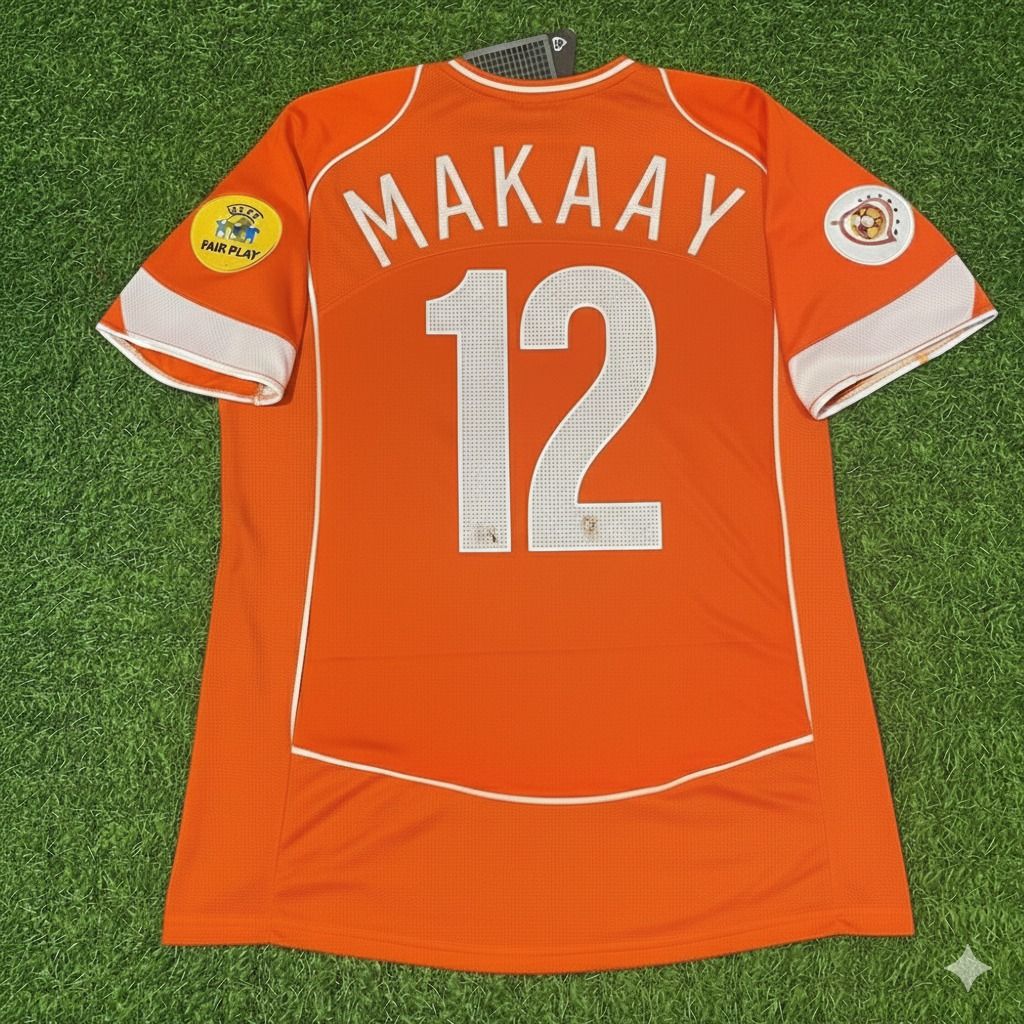 Netherlands EURO 2004 Roy Makaay Retro Home Football Jersey front view