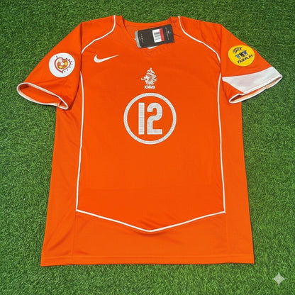 Netherlands EURO 2004 Roy Makaay Retro Home Football Jersey back view