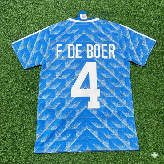 Netherlands Frank de Boer Retro Football Jersey front view