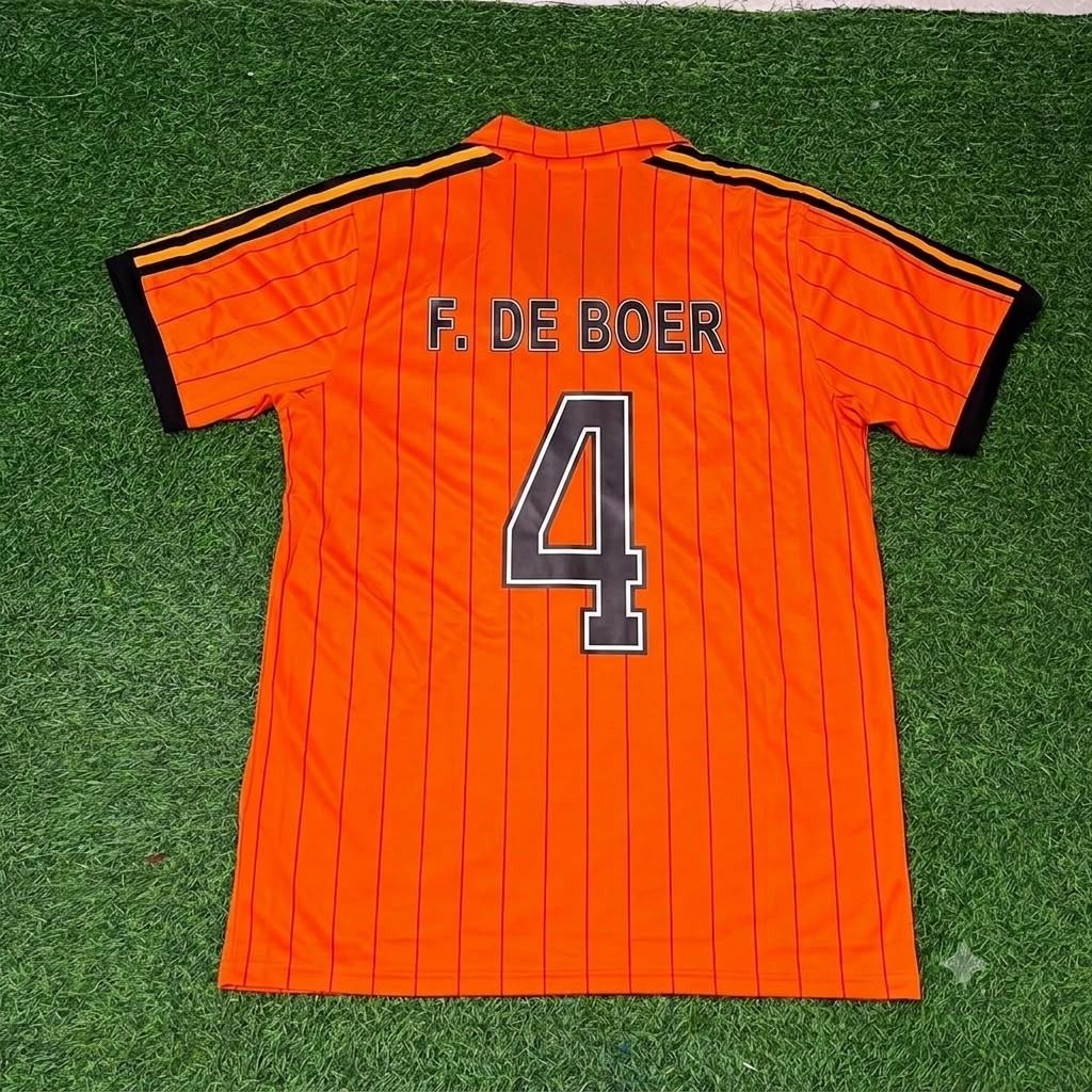 Netherlands Frank de Boer Retro Home Football Jersey front view