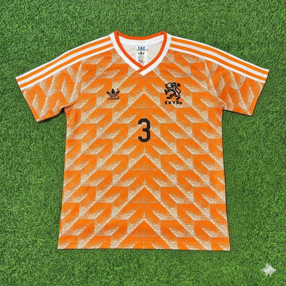 Netherlands Jaap Stam Retro Home Football Jersey back view