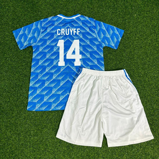 Netherlands Johan Cruyff Retro Kids Football Jersey front view