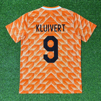 Netherlands Justin Kluivert Retro Home Football Jersey front view