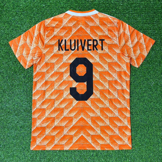 Netherlands Justin Kluivert Retro Home Football Jersey front view