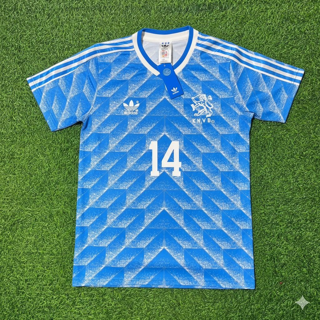 Netherlands Marc Overmars Retro Football Jersey back view