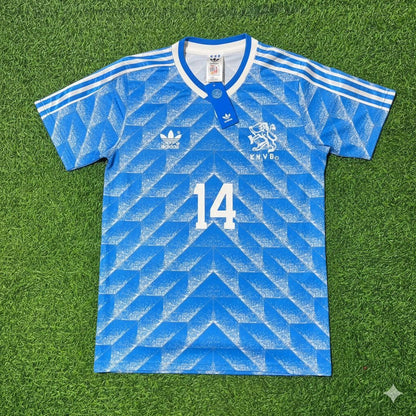 Netherlands Marc Overmars Retro Football Jersey back view