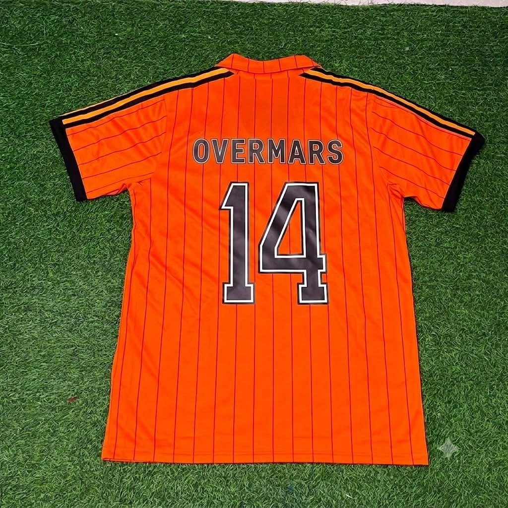 Netherlands Marc Overmars Retro Home Football Jersey front view