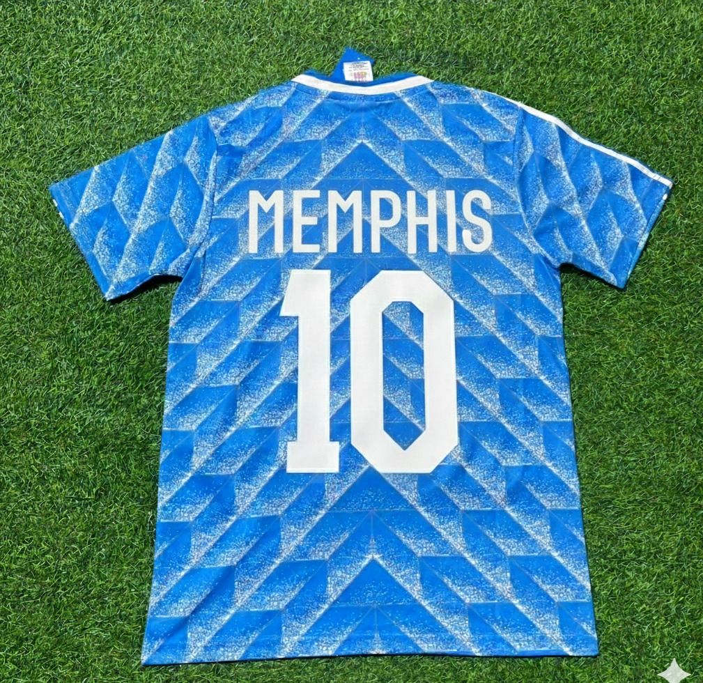 Netherlands Memphis Depay Retro Football Jersey front view