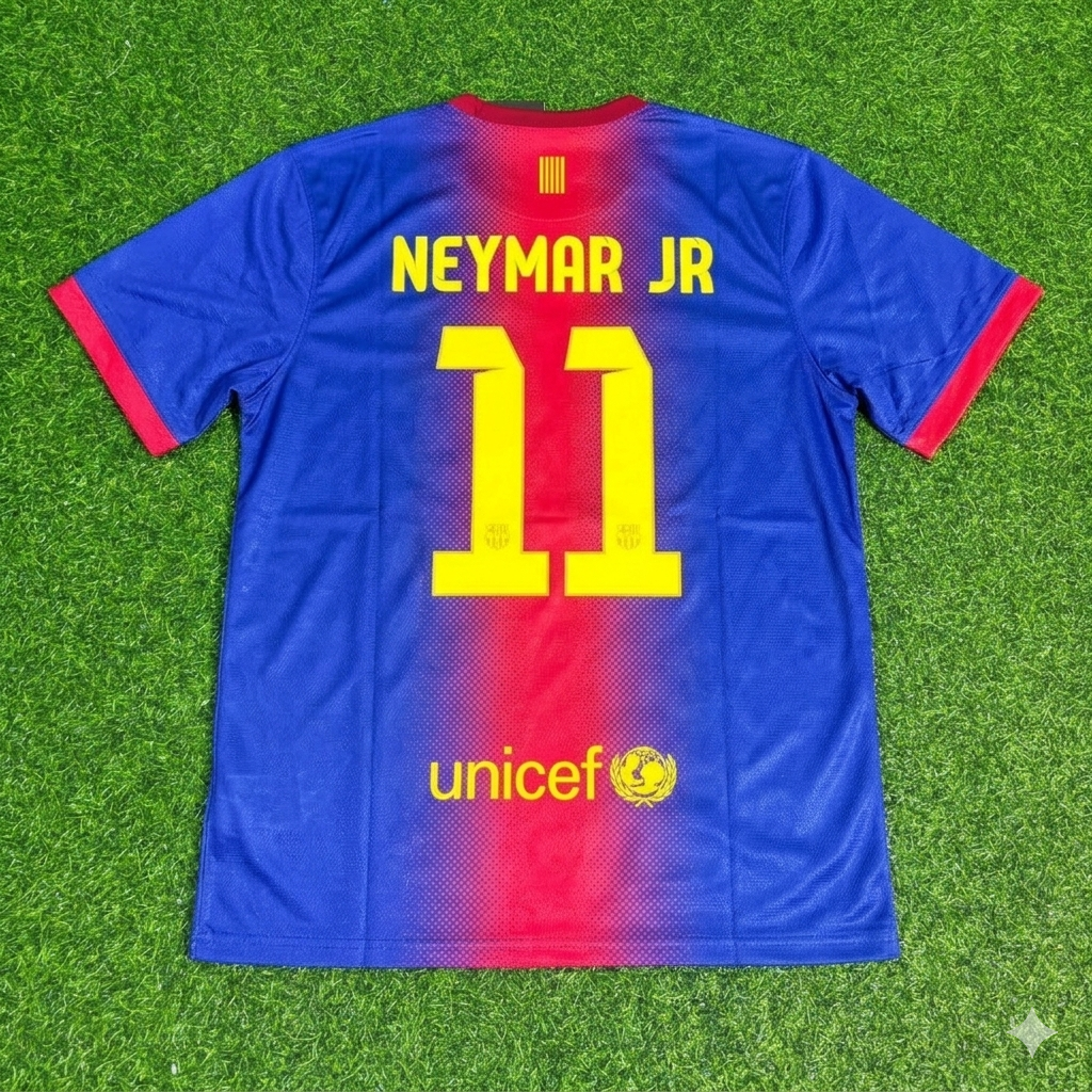 Barcelona Neymar Jr Retro Home Football Jersey