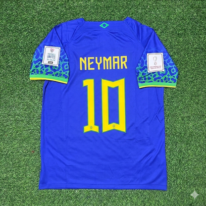 Brazil World Cup 2022 Neymar Jr Retro Football Jersey