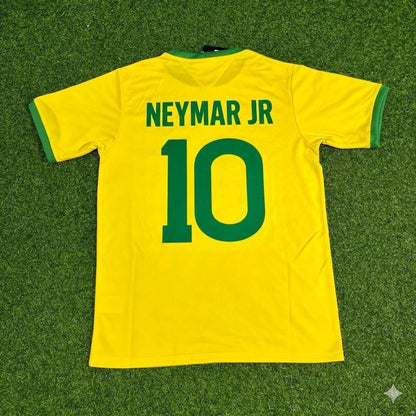 Brazil Neymar Jr Retro Home Football Jersey Trikot Maillot