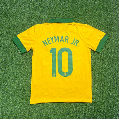 Brazil Neymar Jr. 10 2014 Retro Football Jersey Kit