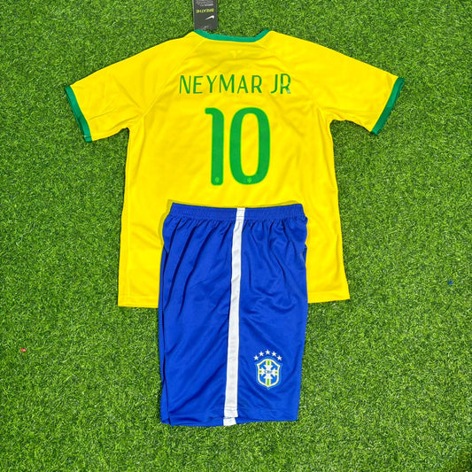 Brésil Neymar Jr. 10 Maillot de Foot Rétro Enfant 2014