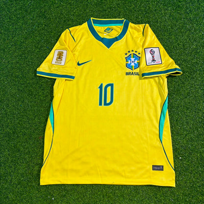 Brazil World Cup 2026 Neymar Jr. #10 Yellow Home Football Jersey