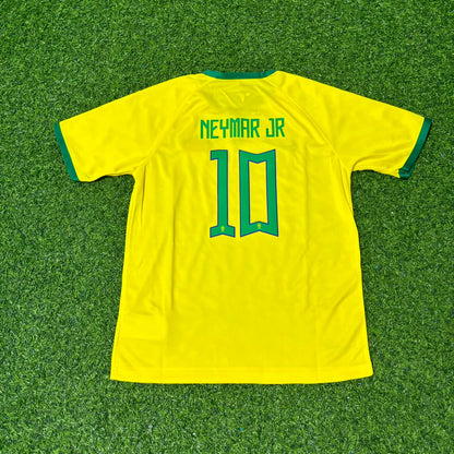 Brazil Neymar Jr #10 Retro Football Jersey Kit