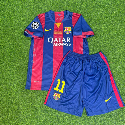 Barcelona Neymar Jr 2015 Final Home Kids Kit Kids Football Jersey Kit