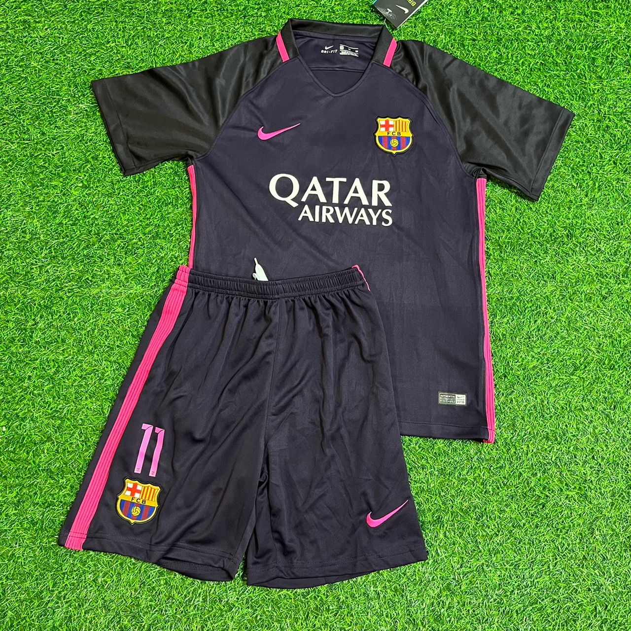 Neymar Jr Barcelona 2014/15 Retro Kids Football Jersey Kit
