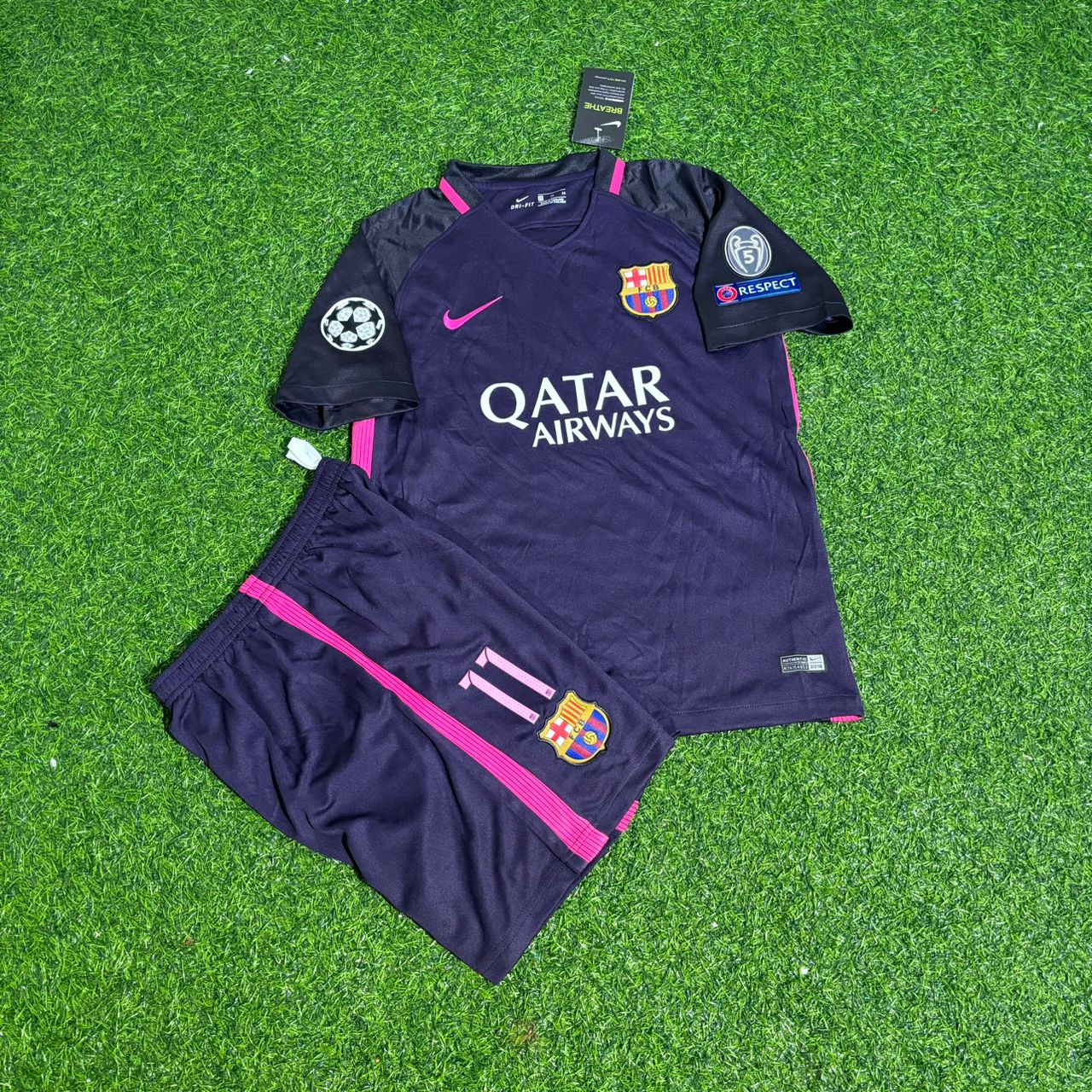 Barcelona Neymar Jr 2014/2015 Champions League Kids Football Jersey