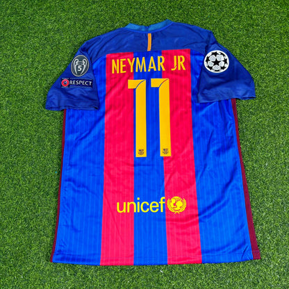 Barcelona Neymar Jr 2016-2017 Home Retro Football Jersey