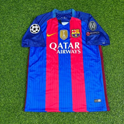Barcelona Neymar Jr 2016-2017 Home Retro Football Jersey