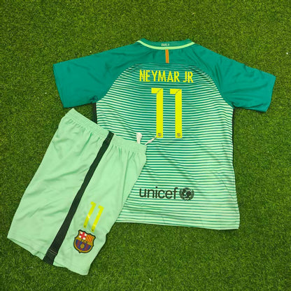 Barcelona Neymar Jr 2016/2017 Kids Retro Football Jersey
