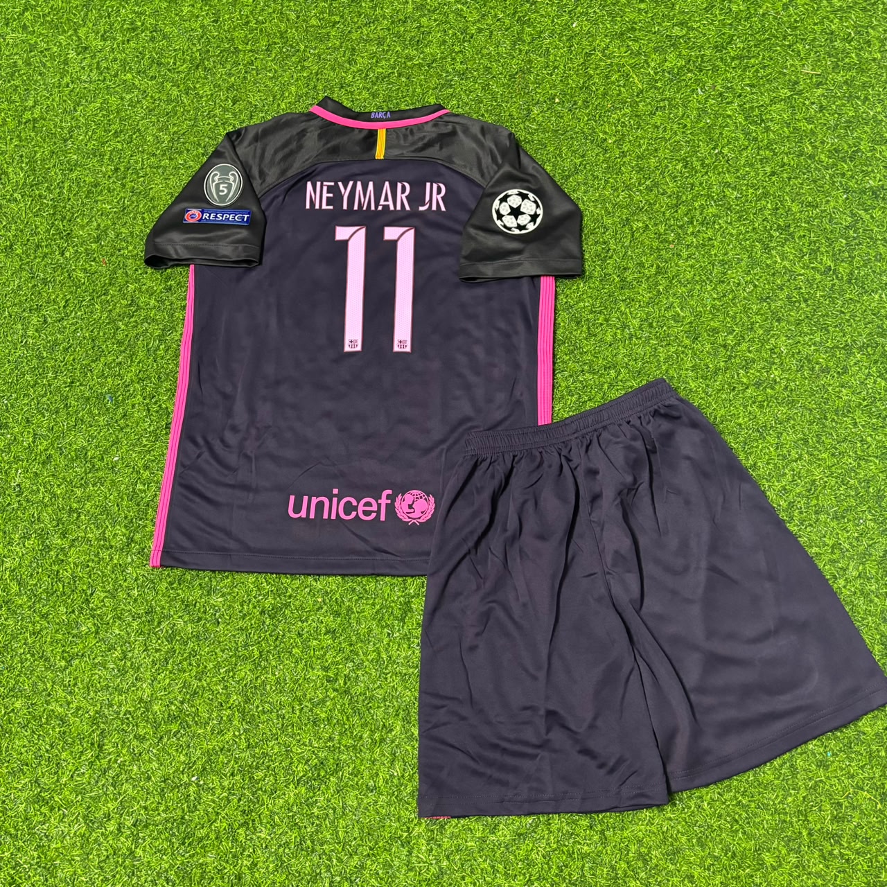 Barcelona Neymar Jr 2016-2017 Retro Kids Football Jersey