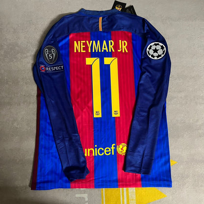 Barcelona Neymar JR 2016 Retro Football Jersey